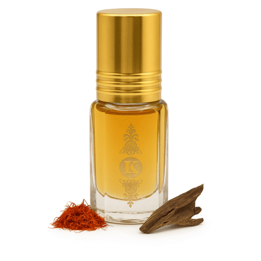 Musc Ghaliya un parfum au safran, Oud, rose