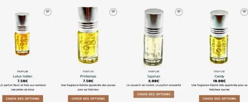 Offre spéciale de 4 parfums populaires